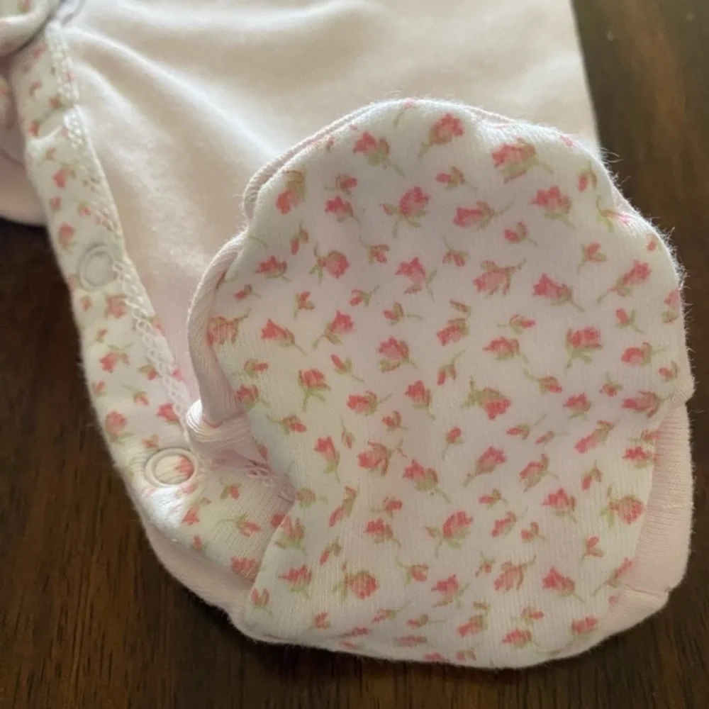Ralph Lauren Baby Layette Floral Print Two Pieces Baby Set